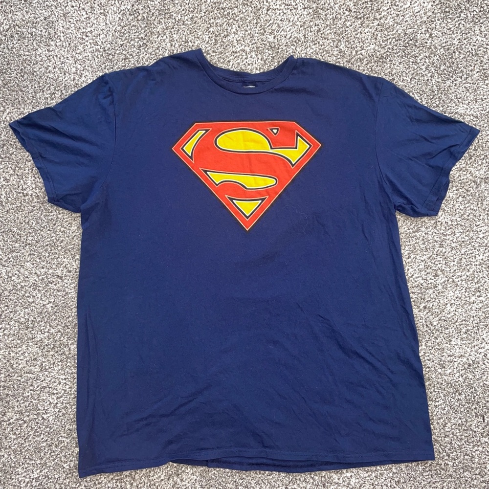 2XL Navy Superman T-shirt